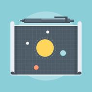 Project Development flat style colorful vector icon N2
