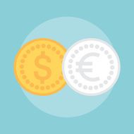 Currency Converter flat style colorful vector icon N2