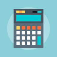 Calculator flat style colorful vector icon