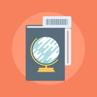 International Business Flat style colorful vector icon