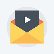 Video Marketing flat style colorful vector icon N3