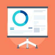 Chart Flat style colorful vector icon