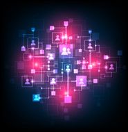 Abstract background technology theme of social media