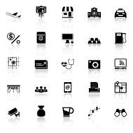 Application icons with reflect on white background N2