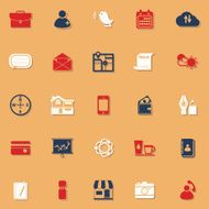Mobile classic color icons with shadow