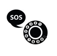 telephone sos black vector