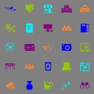 Application fluorescent color icons