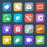 social flat icons