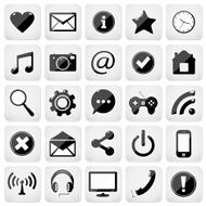 Set of social media buttons