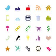 Colored social Icons