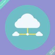 Cloud network connection - vector illustration