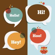 Speech Bubbles and a funny owl