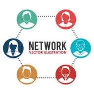 Social network design vector illustration N3