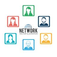 Social network design vector illustration N6