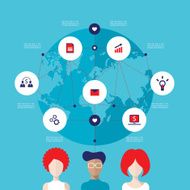 Social network and teamwork Successful business concept N3