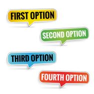 Choice options vector background N2