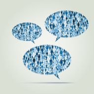 Social media talking concept