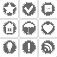 Simple Monochrome Icon Vector