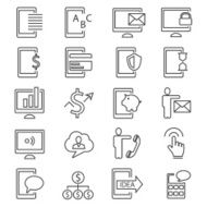 Business and communication icon set N5