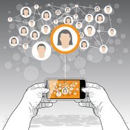 SmartPhone View - Social link networking