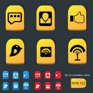 Social media and communication icons vector