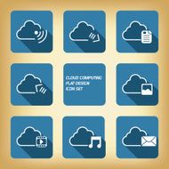 Cloud computing application concept with icons in the cloud and N4