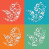 Four Social Media Birds