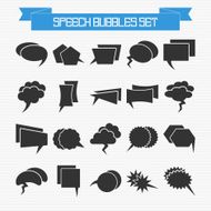 vector set of speech bubbles N5