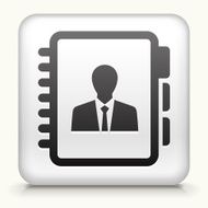 Square Button with Contact Info