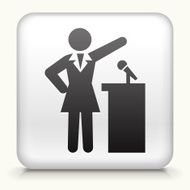 Square Button with Public Speaking