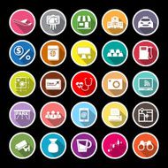 Application flat icons with long shadow N2