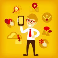 businessman with smartphone