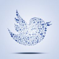 Icons arranged in the shape of bird N2