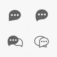 Speech bubble icons on white background Vector illustration