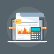 Accounting flat style colorful vector icon N2