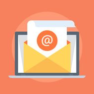 E-mail Marketing flat style colorful vector icon