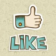 Social media networks thumb up