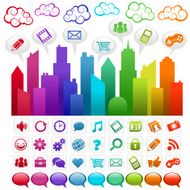 Rainbow Social Media City