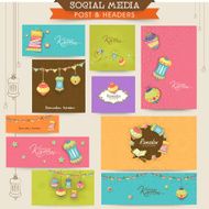 Social media ads or header for Ramadan Kareem celebration