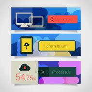 Flat tech ad banners