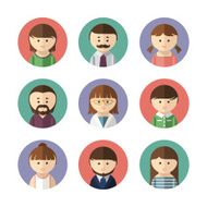 Set of avatar icons Vector illustration N2