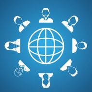 Social network design vector illustration N9