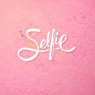 Simple Text Design for Selfie Concept on Pink