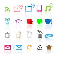 Set of network icons