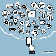 mobile phone social media concept