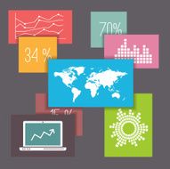 Infographic elements map charts diagrams N2