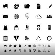 Web and internet icons on white background