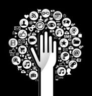 Social media hand tree N2