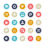 Multi-Color Cycle Icons for Social Media N3