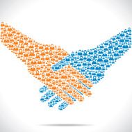 hand shake vector